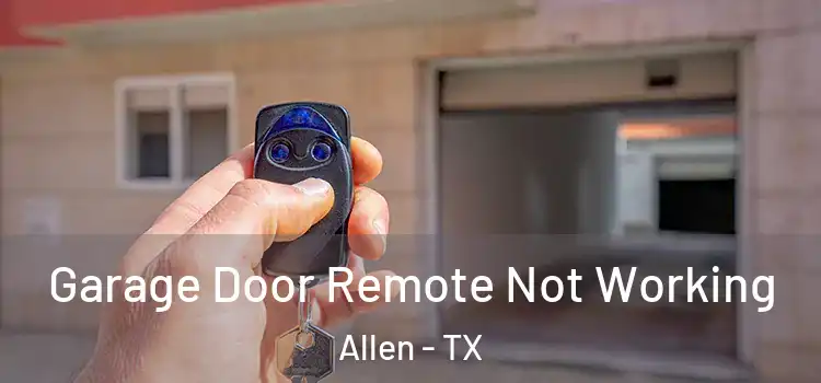  Garage Door Remote Not Working Allen - TX